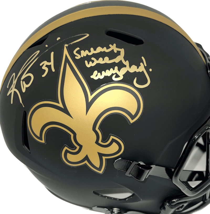 Ricky Williams Signed Nola Saints Full Size Helmet Eclipse Beckett Smeaux Weed - Image 2