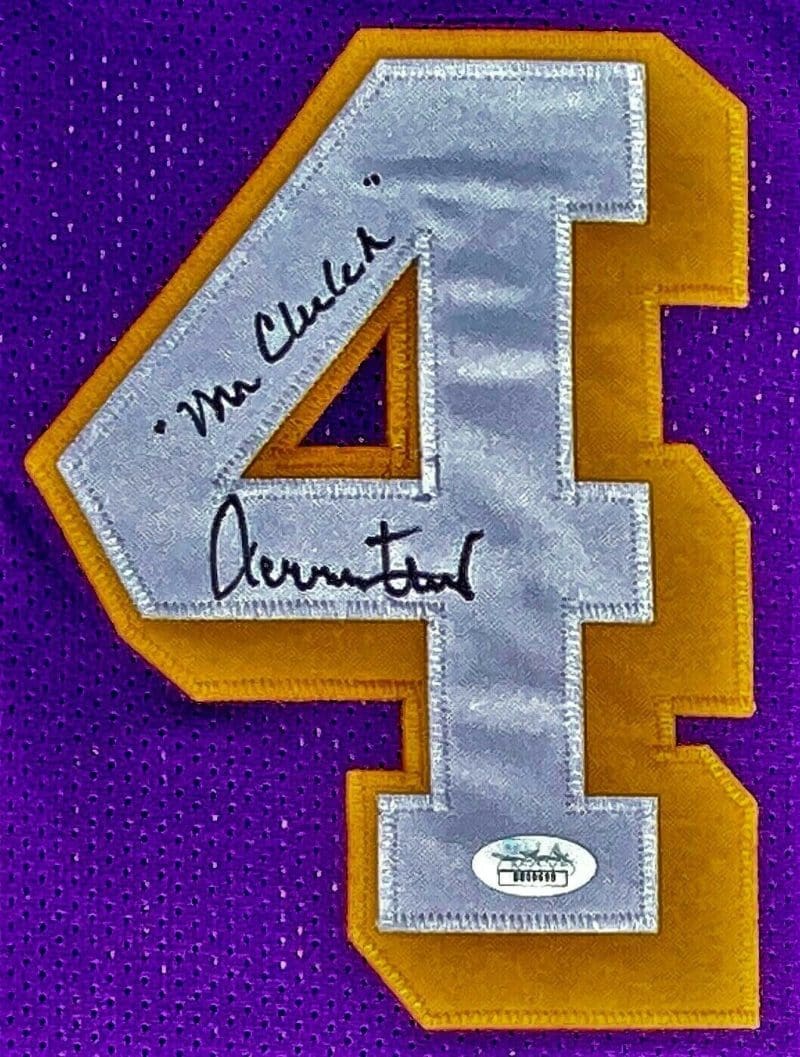 Jerry West Handprint Signed Autographed Yellow Jersey JSA BB00699 Mr. Clutch - Image 4