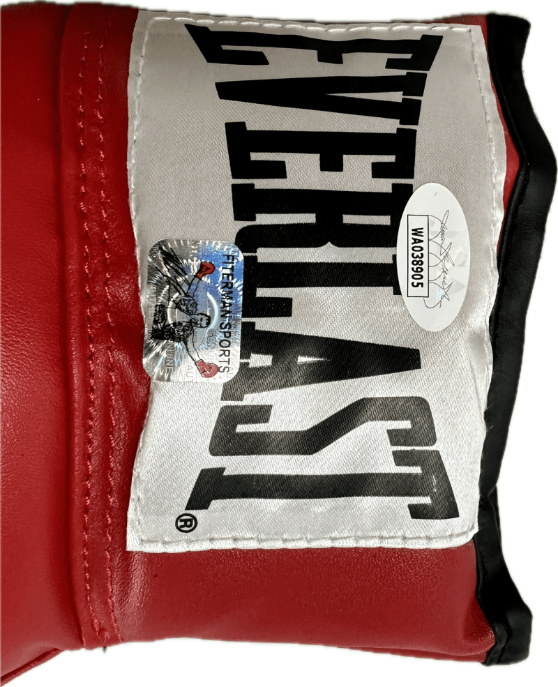 Mike Tyson Kid Dynamite Signed Red Leather Boxing Glove JSA Authenticated L - Image 3