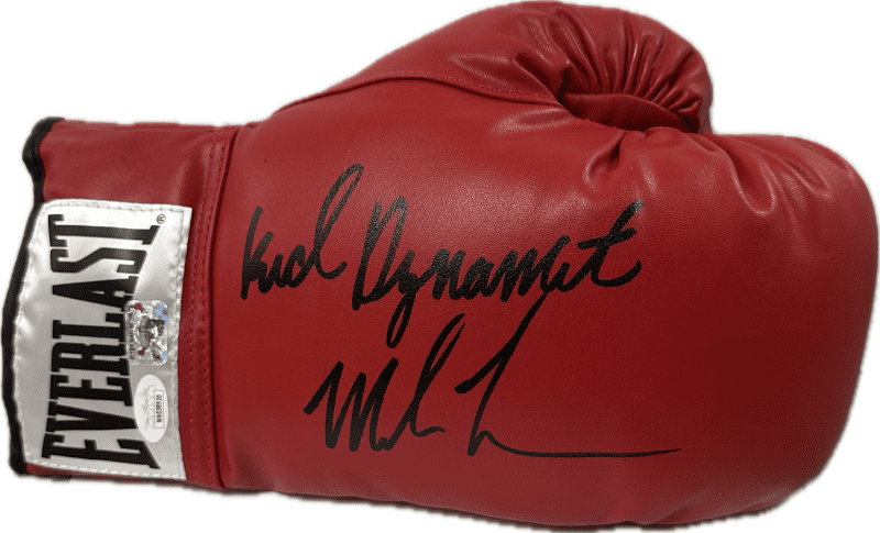 Mike Tyson Kid Dynamite Signed Red Leather Boxing Glove JSA Authenticated R