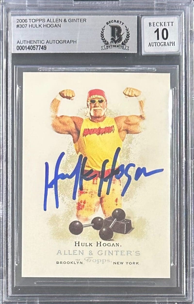 Hulk Hogan 2006 Topps Allen & Ginter #307 Beckett Cert Authenticated Auto 10