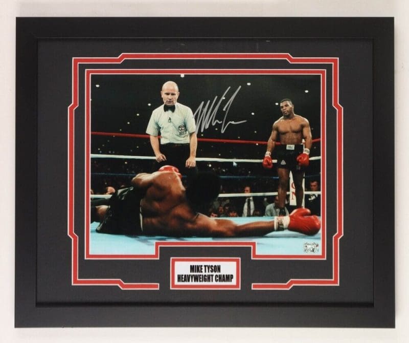 Mike Tyson Signed 16x20 Framed Photo Tyson Exclusive Hologram Berbick KO 2