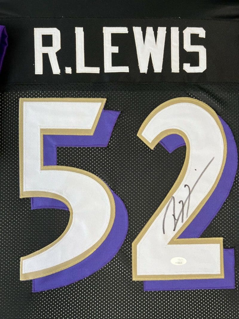 Ray Lewis Signed Autographed Black Jersey JSA Authenticated STATS - Image 2