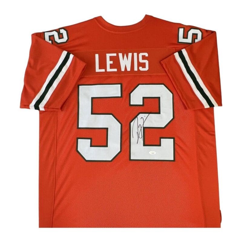 Ray Lewis Signed Autographed Orange Jersey JSA Authenticated