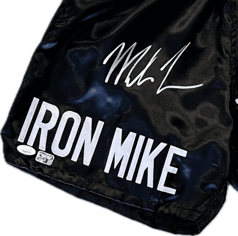 Mike Tyson Signed Boxing Trunks JSA & Tyson Hologram Authentic Iron Mike - Image 2