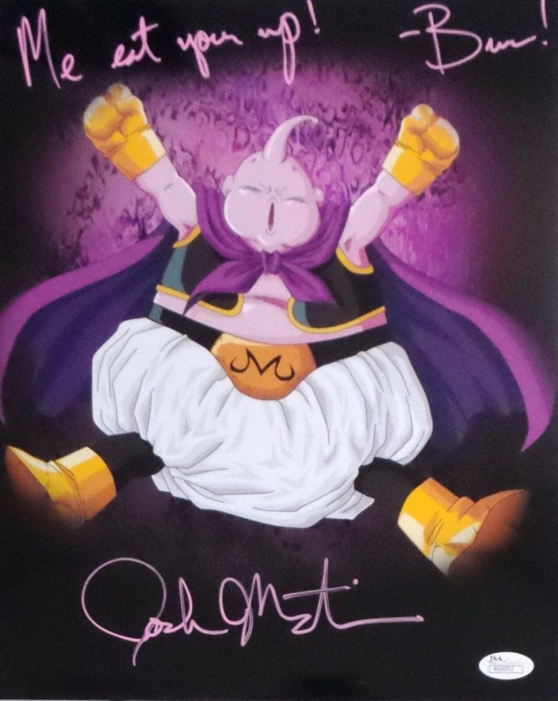 Josh Martin Signed Majin Buu Signed Autographed 11x14 Photo JSA Authenticated 2