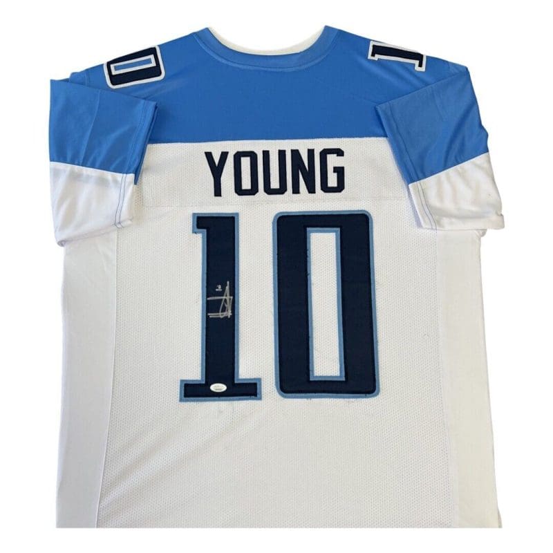 Vince Young Signed Autographed White Jersey JSA Authentication