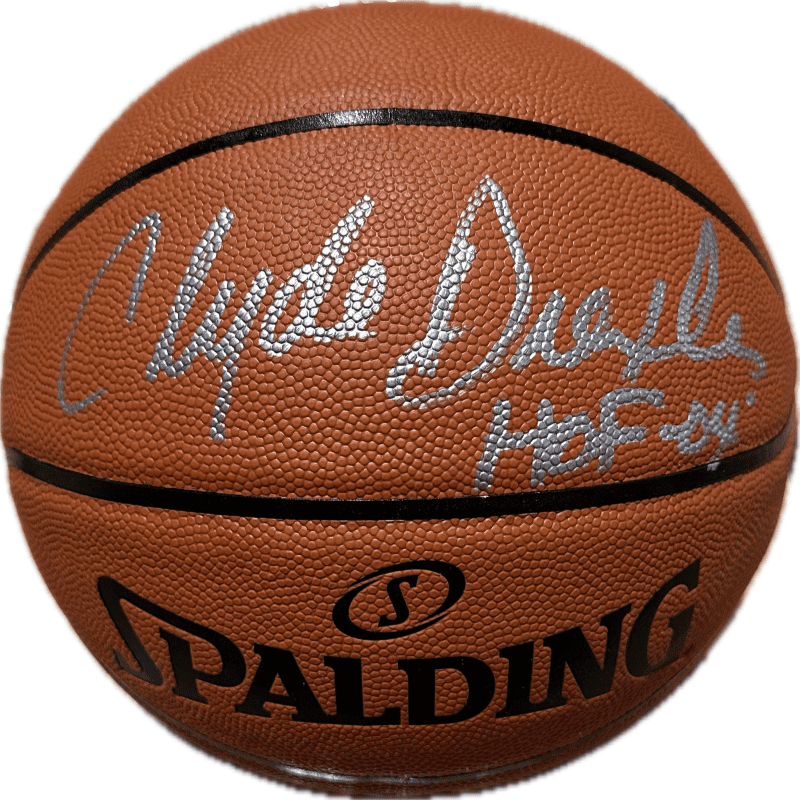 Clyde Drexler Signed Autographed Basketball JSA Authenticated HOF 04 A
