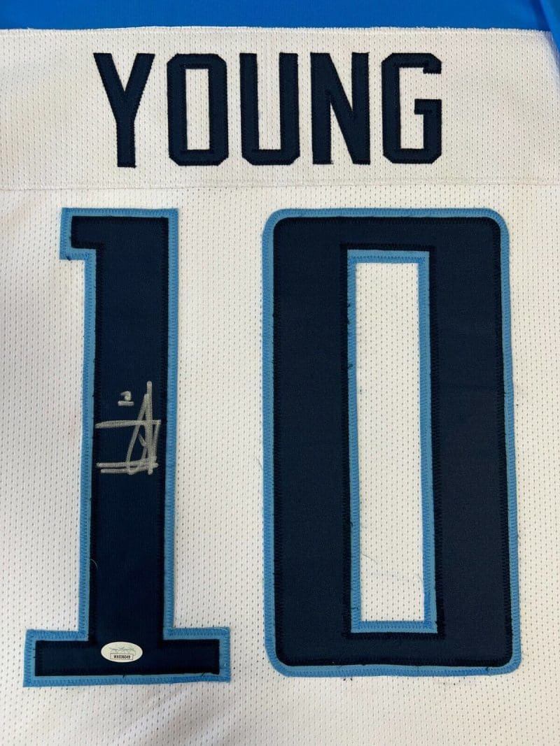 Vince Young Signed Autographed White Jersey JSA Authentication - Image 2
