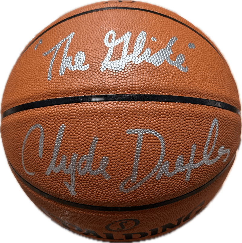 Clyde Drexler Signed Autographed Basketball JSA Authenticated The Glide