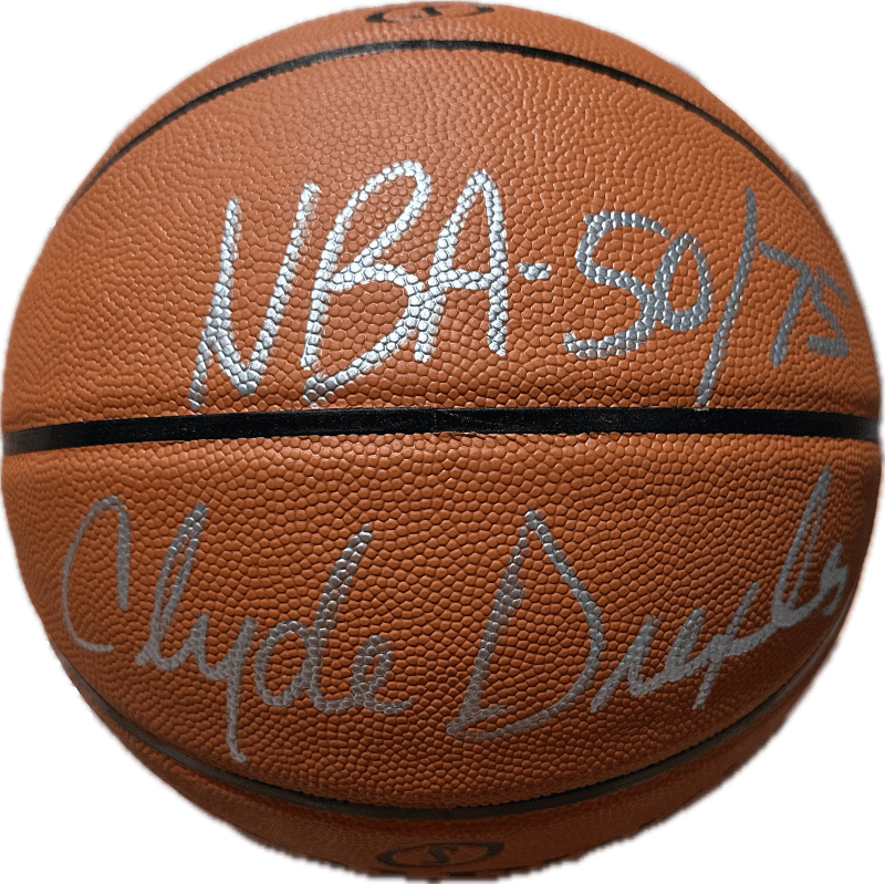 Clyde Drexler Signed Autographed Basketball JSA Authenticated NBA 50/75