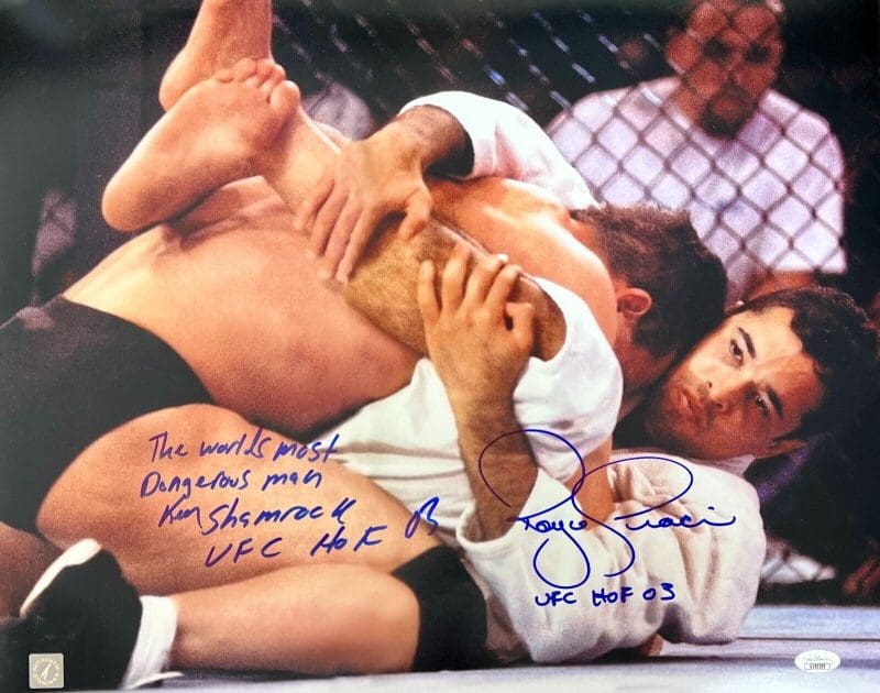 Ken Shamrock & Royce Gracie Signed Autographed 16x20 Photo JSA Authen #2