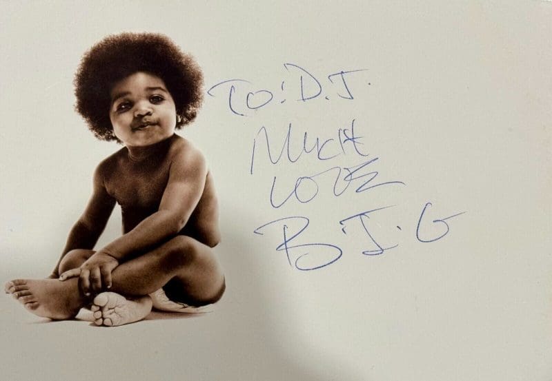 Notorious B.I.G. Signed Slabbed Album Cover Cut PSA/DNA Auto Grade Mint 9 - Image 2