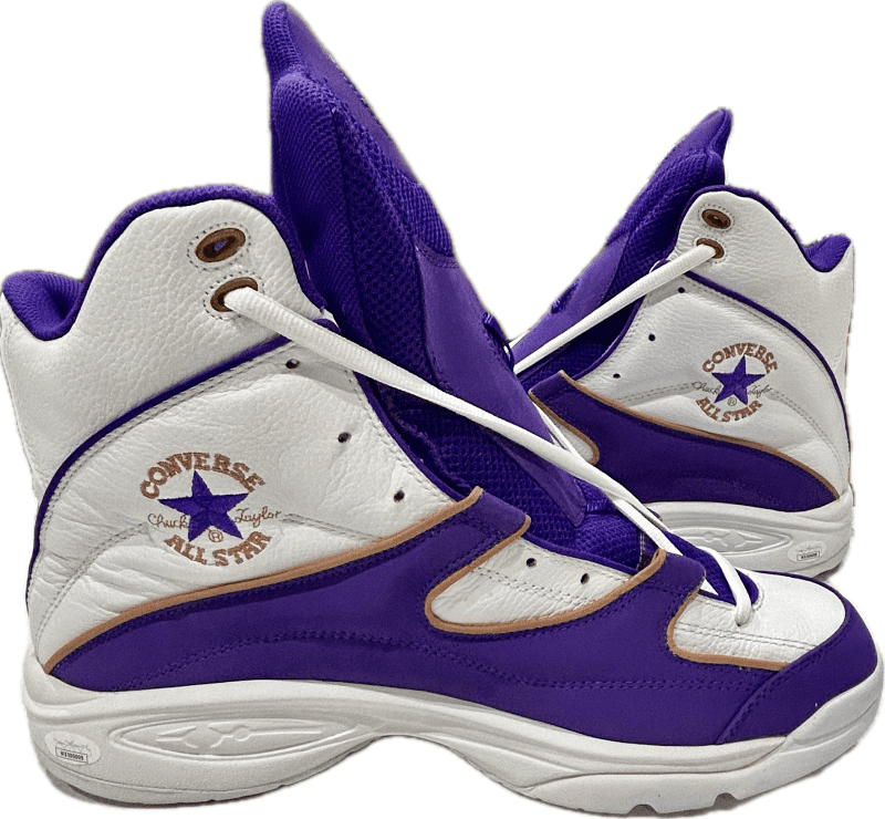 Karl Malone Signed Player Issue Converse Shoes JSA From Malone's Collection - Image 2