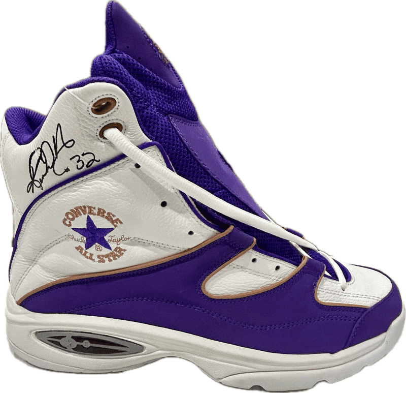 Karl Malone Signed Player Issue Converse Shoes JSA From Malone's Collection - Image 6