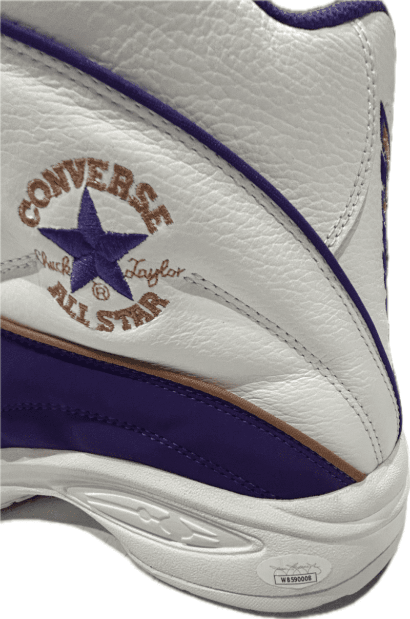 Karl Malone Signed Player Issue Converse Shoes JSA From Malone's Collection - Image 7