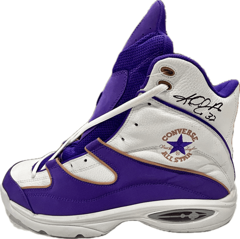 Karl Malone Signed Player Issue Converse Shoes JSA From Malone's Collection - Image 8