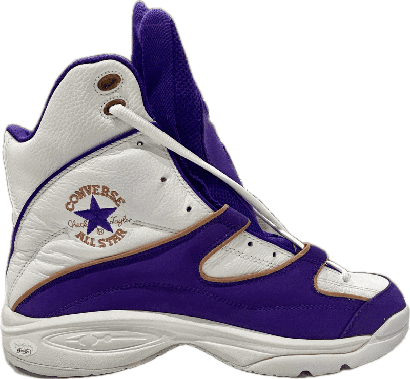 Karl Malone Signed Player Issue Converse Shoes JSA From Malone's Collection - Image 10