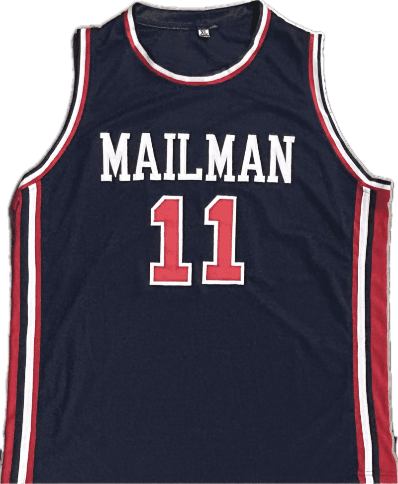 Karl Malone Signed Autographed Blue Red Jersey JSA Authenticated - Image 3