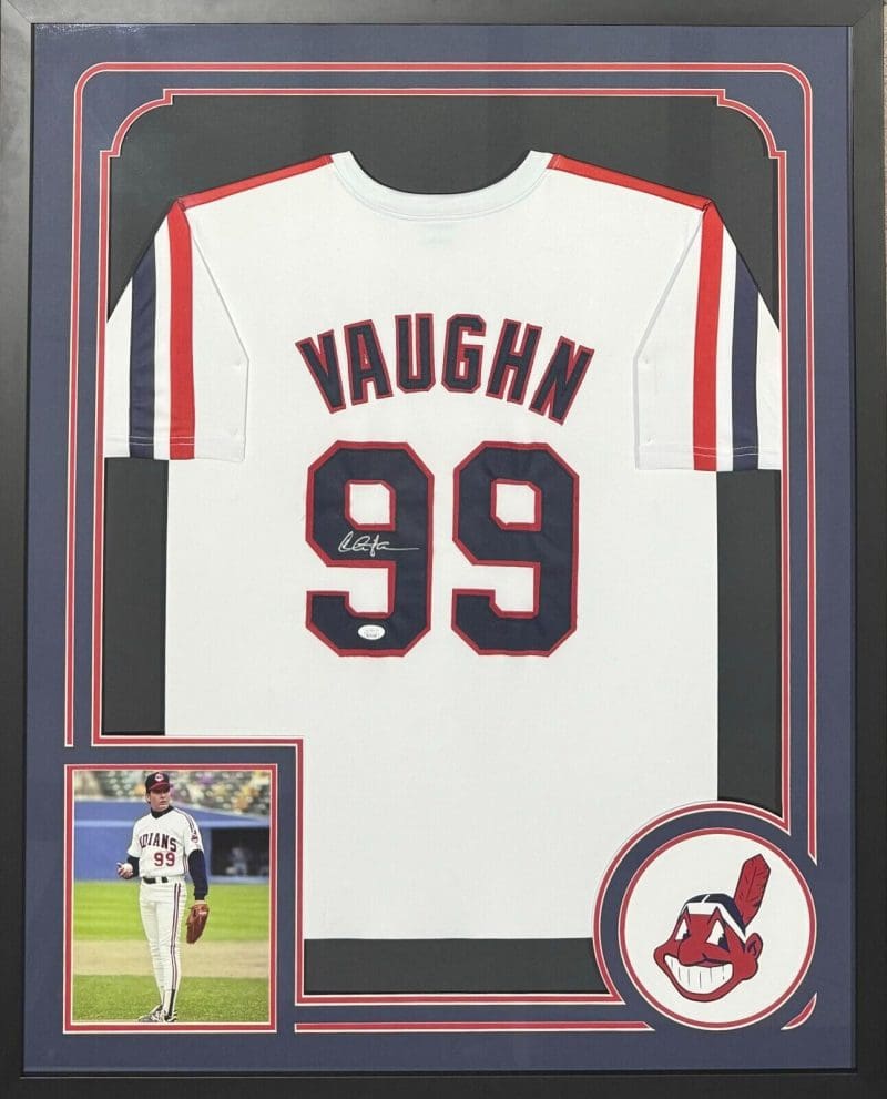 Charlie Sheen "Vaughn" Signed Autographed Framed Jersey JSA Authenticated #2