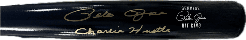 Pete Rose Signed Black Pete Rose Model Bat JSA & Rose Exclusive Holo Gold CH - Image 2