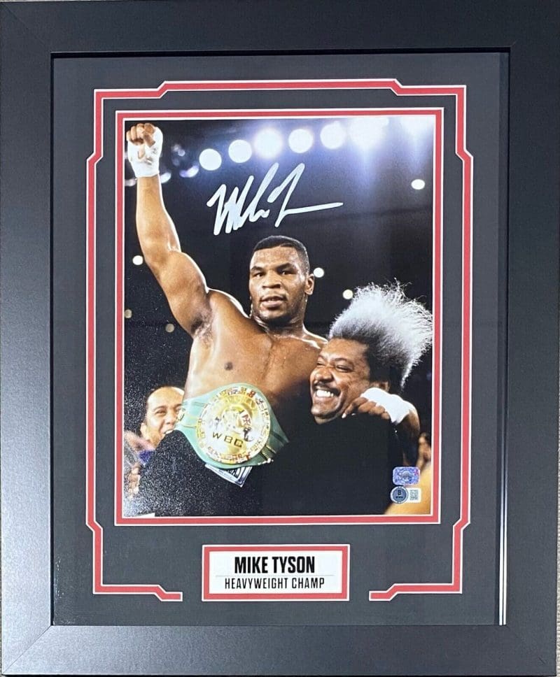 Mike Tyson Signed Framed Photo 11x14 Beckett & Tyson Hologram Authen Don King