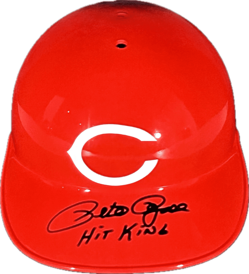 Pete Rose Signed Autographed Full Size Rawlings Reds Helmet Beckett Hit King