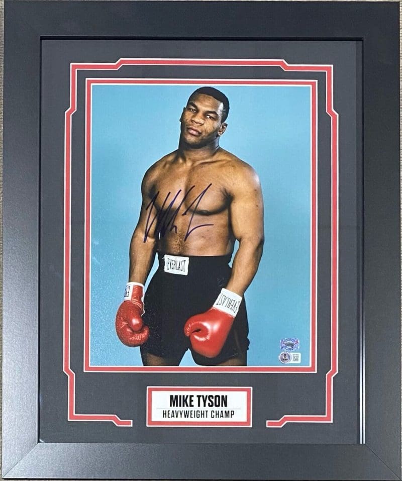 Mike Tyson Signed Framed Photo 11x14 Beckett & Tyson Hologram Authen #1