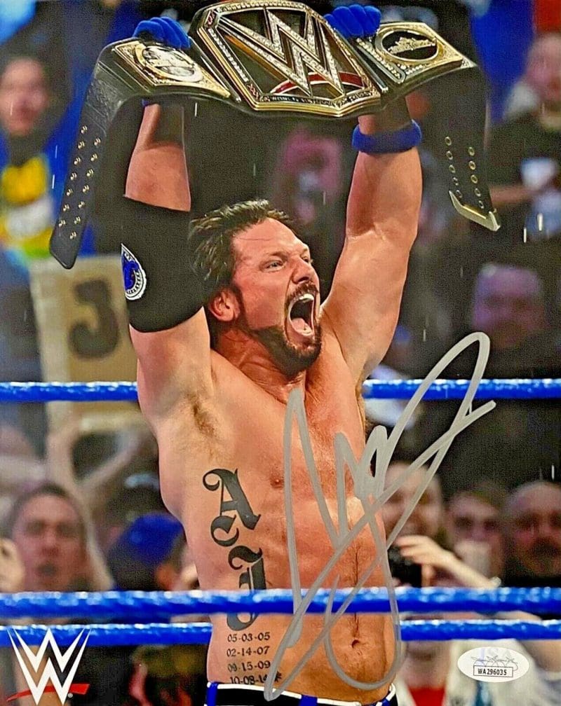A.J. Styles Signed Autographed 8x10 Photo JSA Authenticated #3