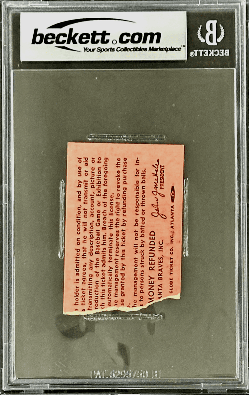 Pete Rose Autographed Signed Sep. 16, 1966 Ticket Stub Beckett 8 NM-MT 2 Hits - Image 2