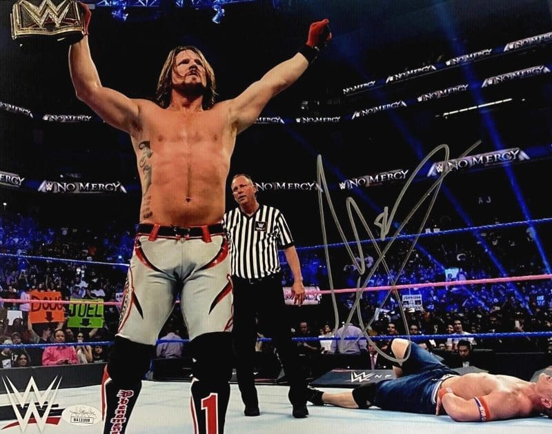 A.J. Styles Signed Autographed 11x14 Photo JSA Authenticated #4