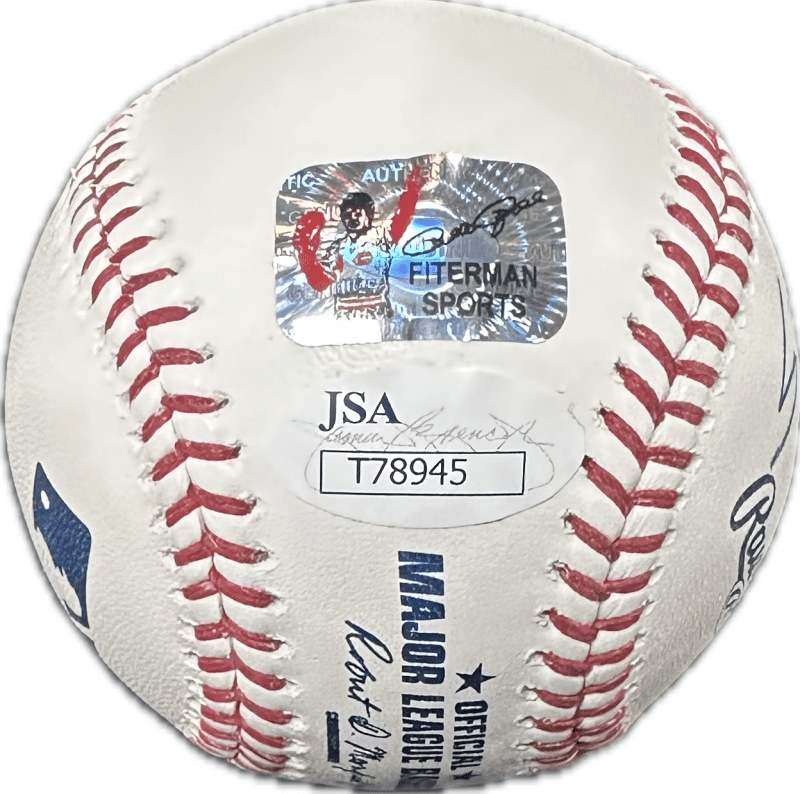 Pete Rose Robert Manfred Signed Sorry Ball OML Baseball JSA Authen T78945 - Image 3