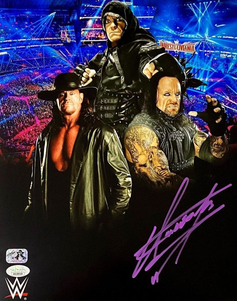 Undertaker Signed Autographed 11x14 Photo JSA Authenticated #10 Purple