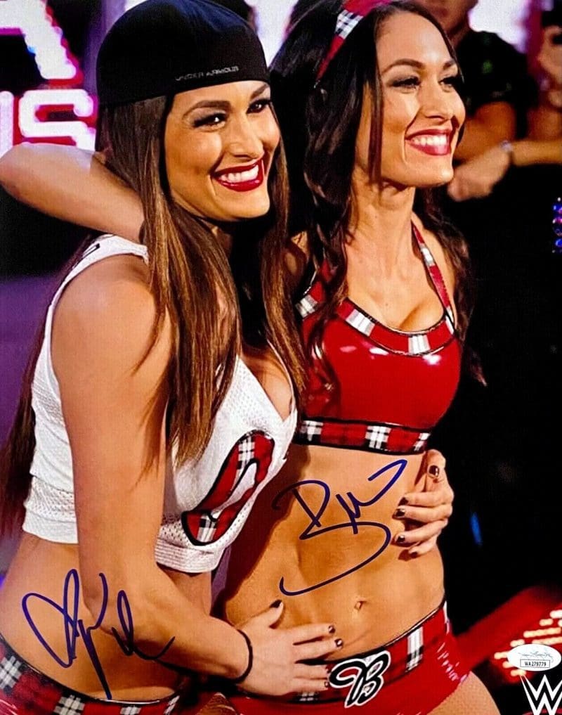 The Bella Twins Brie & Nikki Signed 11x14 Photo JSA Authenticated JSA #5
