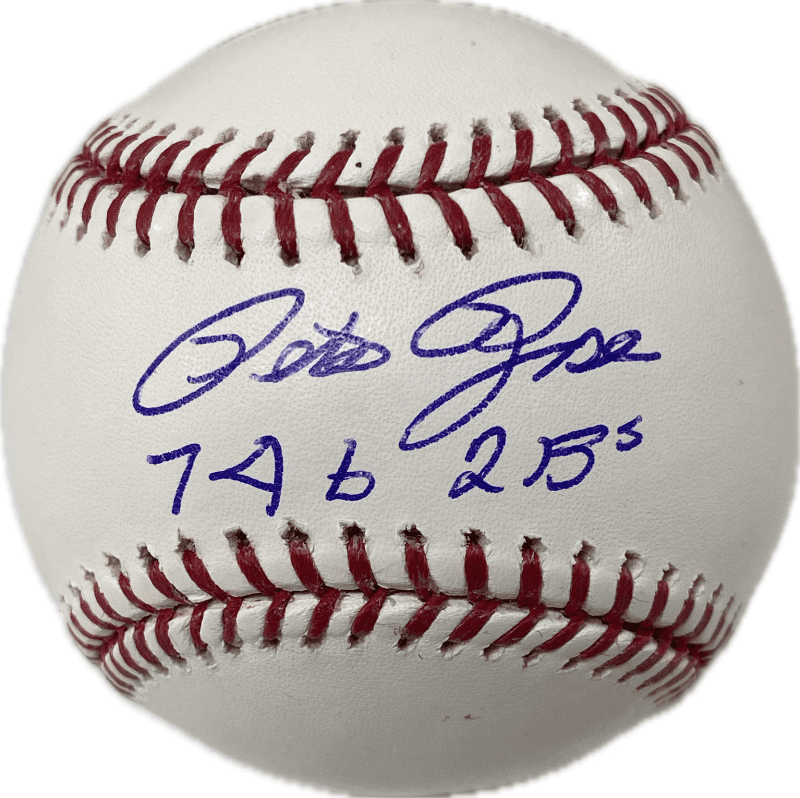 Pete Rose Signed OMLB JSA & Rose Exclusive Player Hologram REDS 746 2B's
