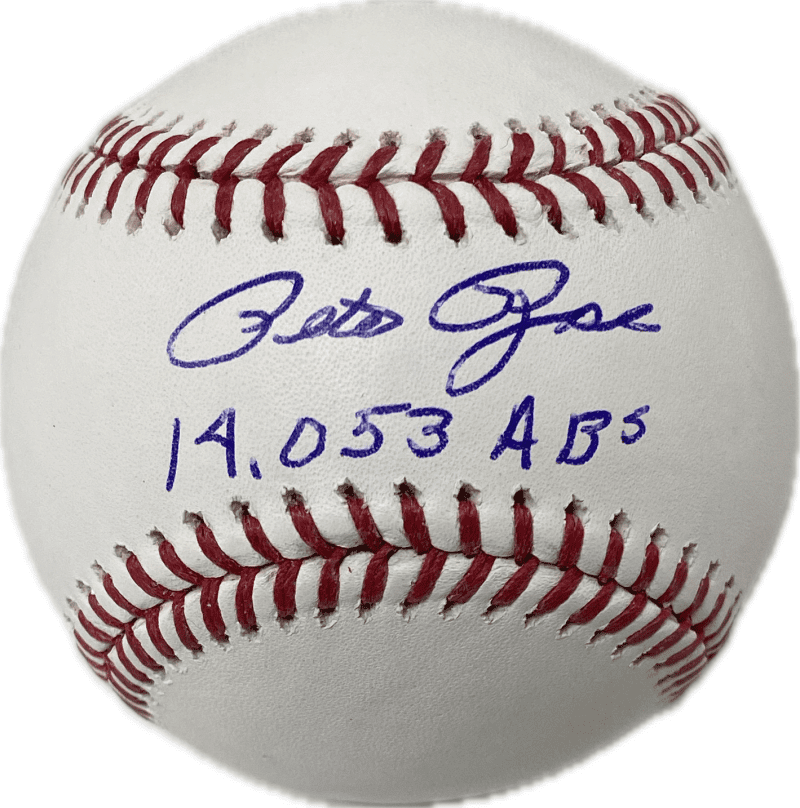 Pete Rose Signed OMLB JSA & Rose Exclusive Player Hologram REDS 14,053 ABs