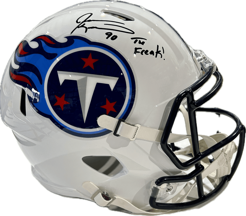 Jevon Kearse "The Freak" Signed Tennessee Titans Full Size Helmet JSA Auth White