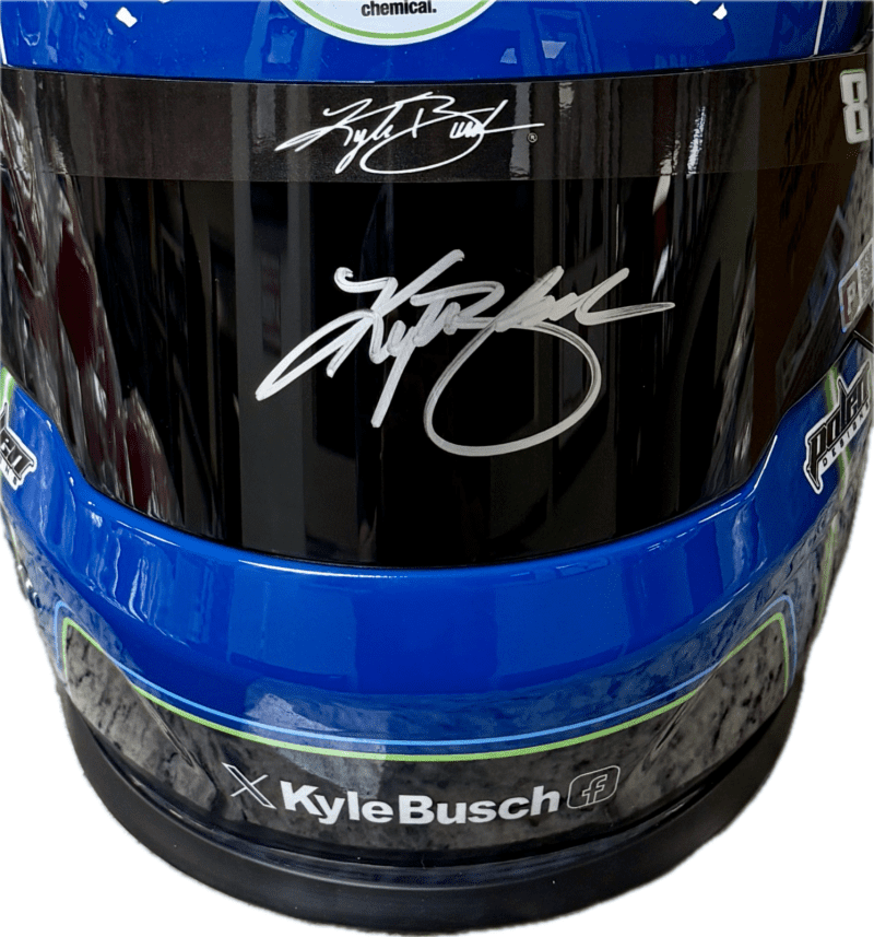Kyle Bush Signed 2024 Zone Pouches RCR Full Size NASCAR Helmet Pristine Authen - Image 2