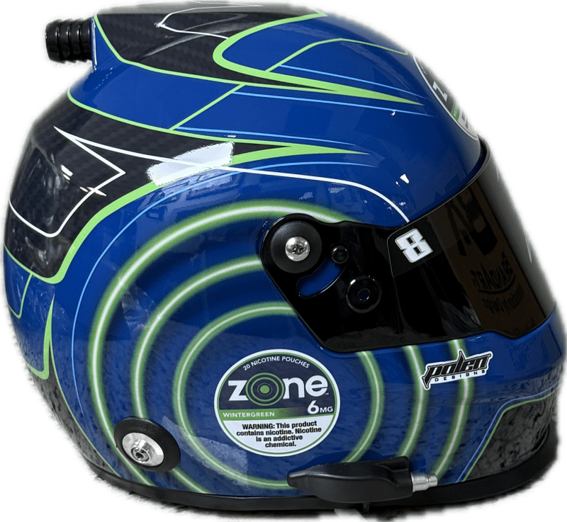 Kyle Bush Signed 2024 Zone Pouches RCR Full Size NASCAR Helmet Pristine Authen - Image 4