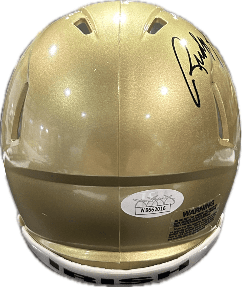 Rudy Ruettiger Signed Notre Dame Speed Mini Helmet JSA Authenticated - Image 3