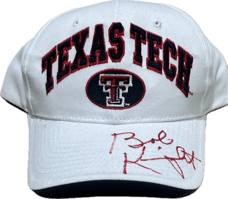 Bob Knight Signed Autographed Texas Tech Hat Beckett Authen BH82923