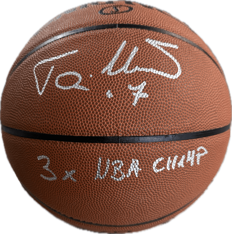 Toni Kukoč Signed Autographed Basketball JSA Authenticated 3x NBA Champ