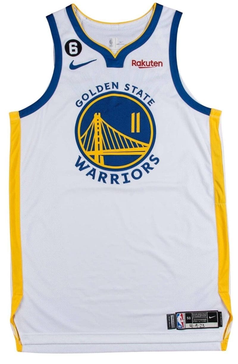 Klay Thompson #11 2022-23 Golden State Warriors Game Used Away Jersey - Image 2