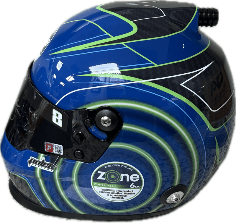 Kyle Bush Signed 2024 Zone Pouches RCR Full Size NASCAR Helmet Pristine Authen - Image 5