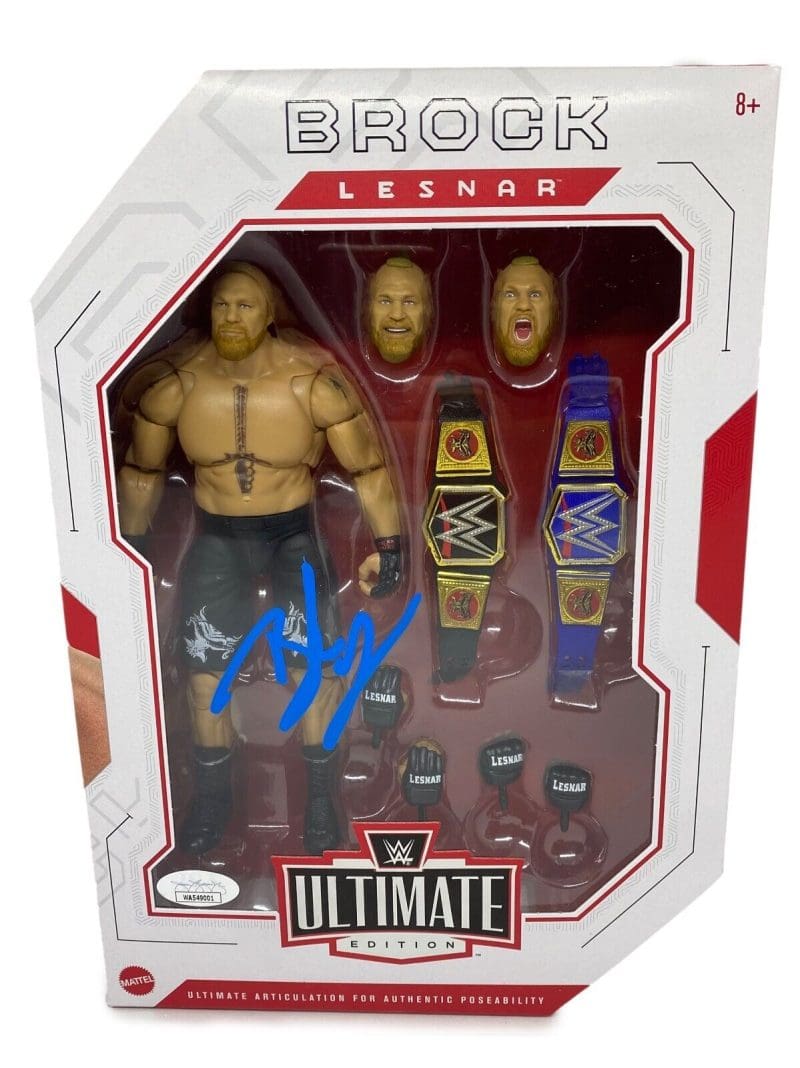 Brock Lesnar Signed Autographed Ultimate Action Figure JSA Authenticated Blue