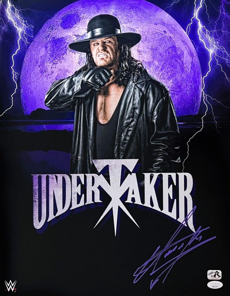 Undertaker Signed Autographed 16x20 Photo JSA Authenticated #3 Purple