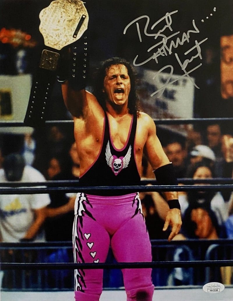 Bret Hart Signed Autographed 11x14 Photo JSA Authenticated #1