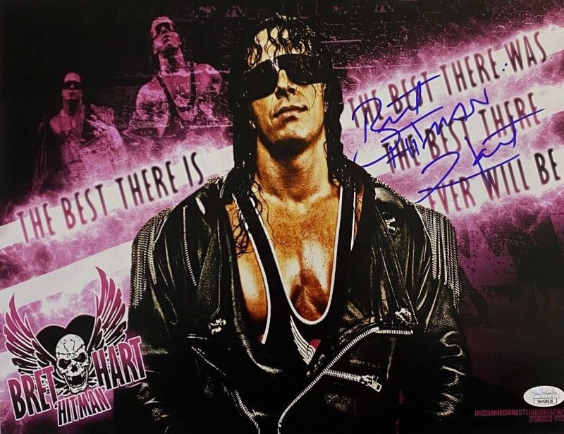 Bret Hart Signed Autographed 11x14 Photo JSA Authenticated #9