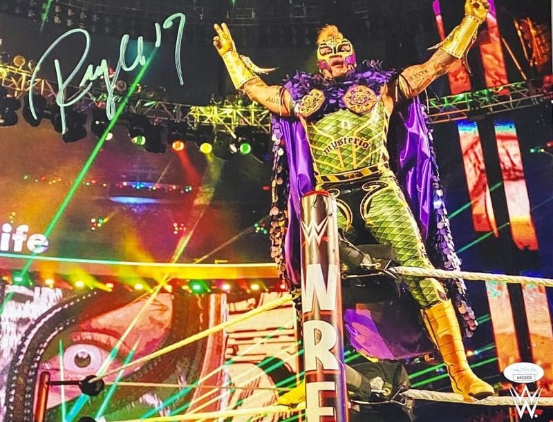 Rey Mysterio Signed Autographed 11x14 Photo JSA Authenticated  #4 Green