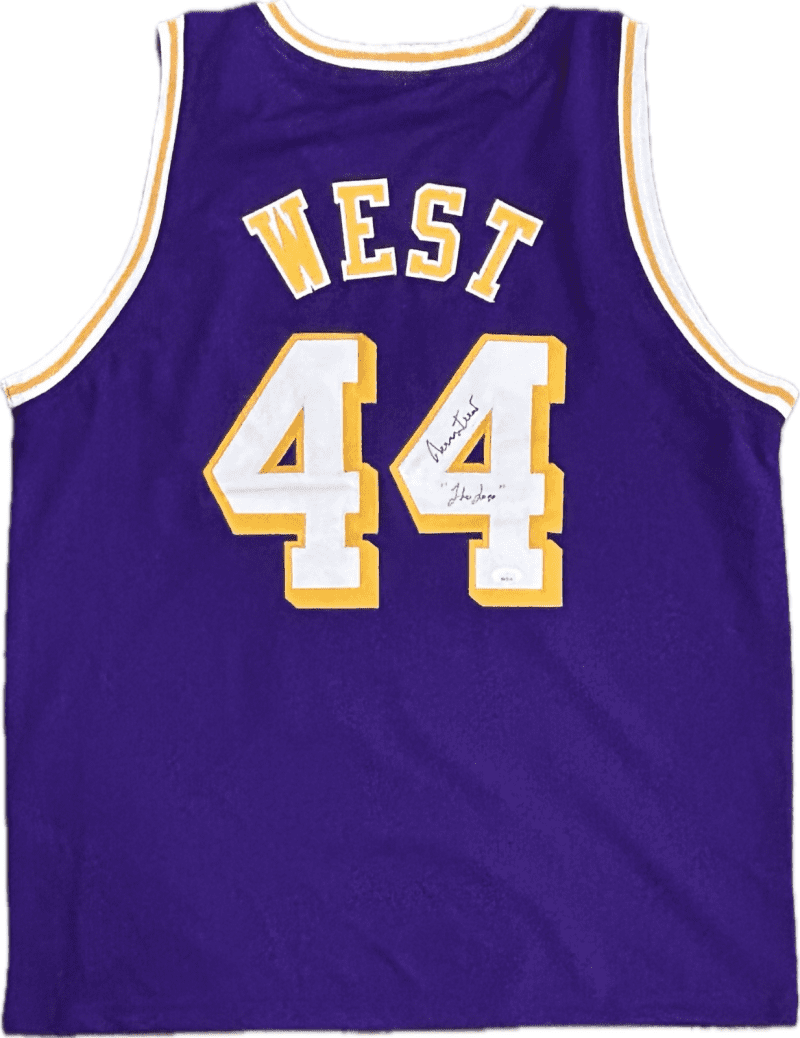 Jerry West Signed Autographed Custom Purple Jersey JSA Authen The Logo